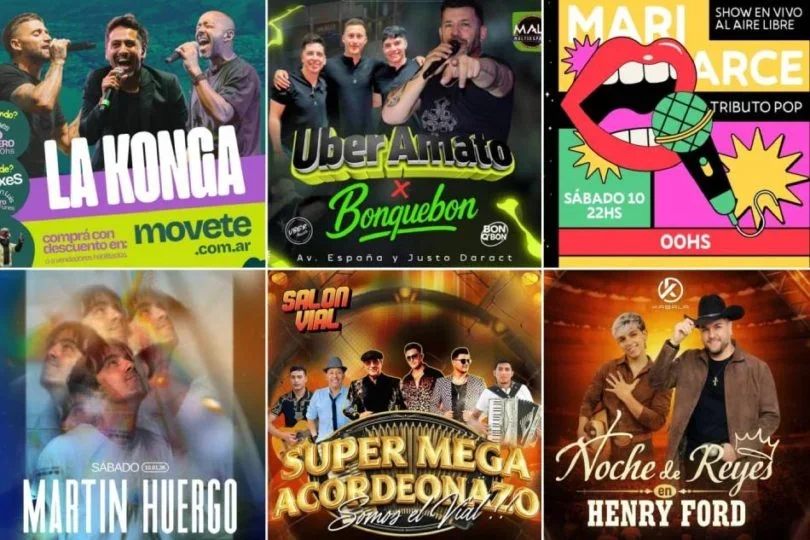 Agenda de espectáculos: La Konga y más música para disfrutar este fin de semana en San Luis