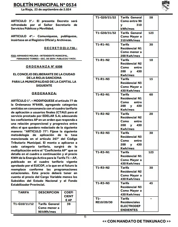 Ajuste en la tasa de alumbrado: ¿qué significa para los vecinos de La Rioja?