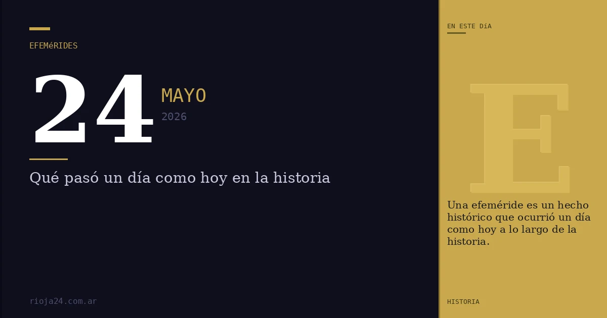 Efemérides del 24 de mayo de 2026: ¿Qué pasó un día como hoy?