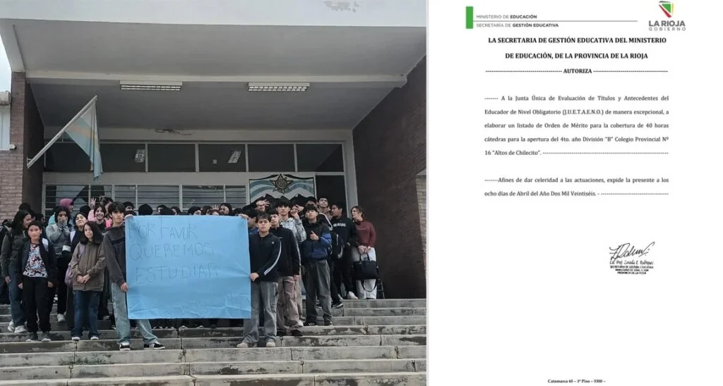 El Colegio Provincial N° 16 de Chilecito suma un nuevo año escolar tras la aprobación de Educación