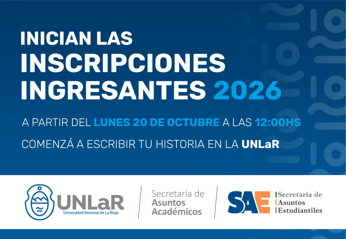 Estudiantes de La Rioja ya pueden inscribirse en la UNLaR para el próximo ciclo académico