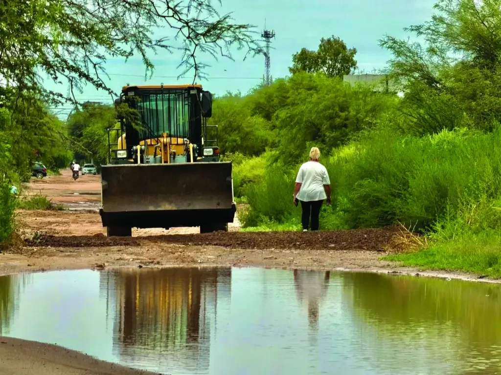 Mejoras en accesos de Bº El Talita: Municipio de Rosario Vera Peñaloza avanza en obras