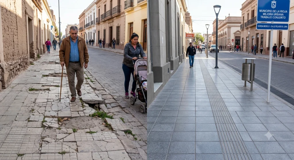 Mejoras en las veredas: el Colegio de Arquitectos presenta su propuesta para la ciudad.
