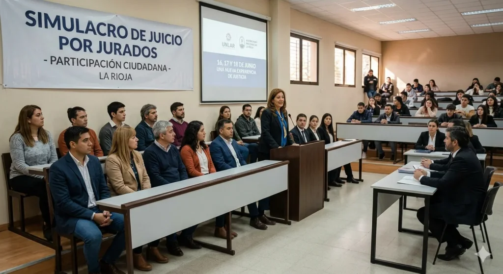 Simulacro de juicio por jurados: Gisela Flamini invita a la comunidad a participar en La Rioja