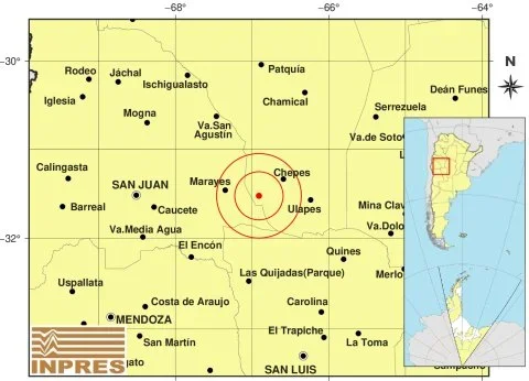 Sismo de 4.4 grados genera alarma en Chepes y sus alrededores esta madrugada